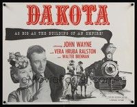 3y353 DAKOTA special 18x23 R60s close-up of John Wayne & Vera Ralston!