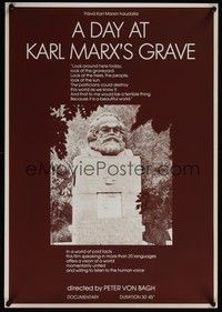 3y354 DAY AT KARL MARX'S GRAVE special 17x24 '83 Peter von Bagh, cool image of Marx's headstone!