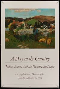 3y256 DAY IN THE COUNTRY special poster '84 wonderful Paul Gauguin artwork!