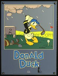 3y184 DONALD DUCK GOLFING French/English special 24x32 '88 Donald Duck in the rain!