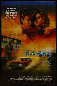 3y274 FADE AWAY special poster '80s Noah Blake, Crystal Carson, cool art!