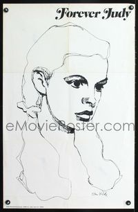 3y280 JUDY GARLAND music poster '69 Stan Wilde art from Forever Judy album!