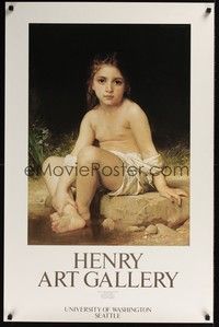 3y285 HENRY ART GALLERY special 25x38 '90s Child at Bath by William Adolphe Bouguereau!