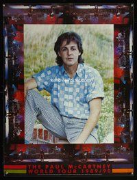 3y583 PAUL MCCARTNEY WORLD TOUR 1989/90 commercial poster '89 cool photo of Paul!