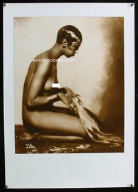 3y429 S'ORA special poster '80s strange sexy image of nude Josephine Baker!