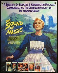 3y315 SOUND OF MUSIC video special 26x33 R91 classic Julie Andrews, great different artwork!