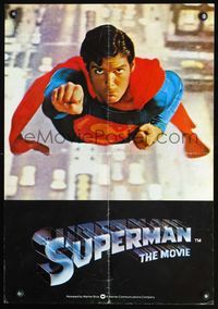3y446 SUPERMAN teaser special poster '78 comic book hero Christopher Reeve!