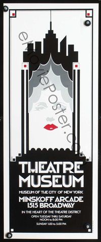 3y108 THEATRE MUSEUM special poster '82 New York Theatre!