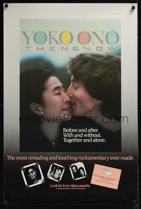 3y334 YOKO ONO THEN & NOW video special 24x36 '84 close-up image of Yoko Ono & John Lennon!