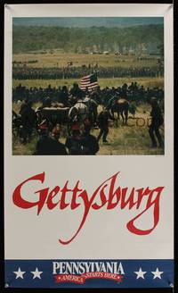3y133 GETTYSBURG travel poster '91 Civil War re-enactment, photo by Paul S. Witt!