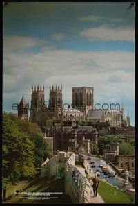 3y156 YORK travel poster '79 great image of the Minster building!