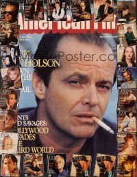 3z024 LOT OF 25 AMERICAN FILM MAGAZINES lot '82 - '92 Jack Nicholson, Stallone, Sean Penn + more!