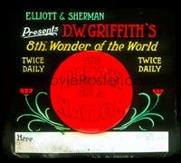 3z105 BIRTH OF A NATION glass slide R21 D.W. Griffith's eighth wonder of the world!