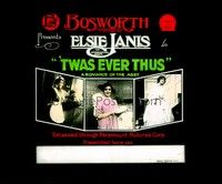 3z102 'TWAS EVER THUS glass slide '15 star/director/writer Elsie Janis in a romance of the ages!
