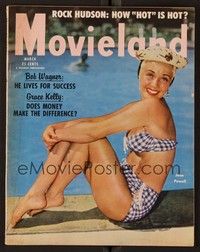 3z079 MOVIELAND magazine March 1955 sexy Jane Powell at a pool in Las Vegas in Hit the Deck!