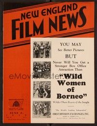 3z033 NEW ENGLAND FILM NEWS exhibitor magazine June 2, 1932 Wild Women of Borneo is the best!