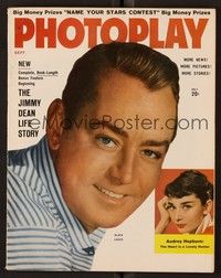 3z094 PHOTOPLAY magazine September 1956 Alan Ladd by Bert Six & Audrey Hepburn by Fraker!