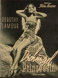 3z184 JUNGLE PRINCESS German program '38 different images of sexy Dorothy Lamour & Ray Milland!