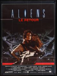 4a202 ALIENS French 1p '86 James Cameron, there are some places in the universe you don't go alone!