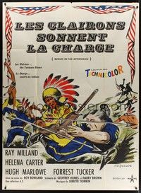 4a224 BUGLES IN THE AFTERNOON French 1p R60s Ray Milland, Helena Carter, different Deflandre art!