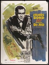4a242 DR. NO French 1p R70s cool different art of Sean Connery as James Bond!