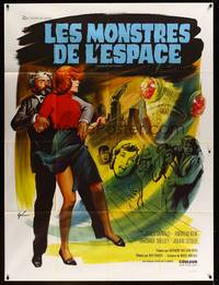 4a249 FIVE MILLION YEARS TO EARTH French 1p '67 different sci-fi art by Boris Grinsson!