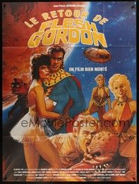 4a251 FLESH GORDON MEETS THE COSMIC CHEERLEADERS French 1p '90 sequel to outrageous cult classic!