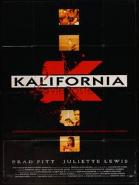 4a274 KALIFORNIA French 1p '93 Brad Pitt, Juliette Lewis, David Duchovny