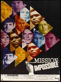 4a290 MISSION IMPOSSIBLE French 1p '66 Peter Graves, Landau, cool different image by Vaissier!