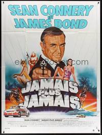 4a296 NEVER SAY NEVER AGAIN French 1p '83 art of Sean Connery as James Bond 007 by Landi!
