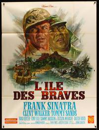4a301 NONE BUT THE BRAVE French 1p '65 Frank Sinatra, Tatsuya Mihashi, different art by Mascii!