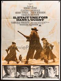 4a304 ONCE UPON A TIME IN THE WEST French 1p R70s Leone, art of Cardinale, Fonda, Bronson & Robards!