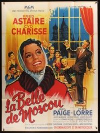 4a321 SILK STOCKINGS French 1p '57 different art of Fred Astaire & Cyd Charisse by Roger Soubie!