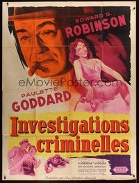 4a333 VICE SQUAD French 1p '53 Edward G. Robinson, cool different film noir artwork!