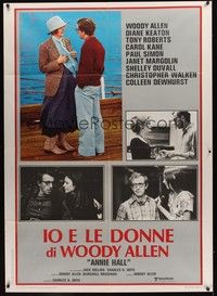 4a344 ANNIE HALL Italian 1p '77 full-length Woody Allen & Diane Keaton, different images!