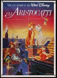 4a346 ARISTOCATS Italian 1p 1993 Walt Disney feline jazz musical cartoon, great colorful image!