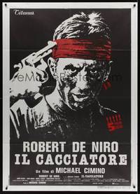 4a372 DEER HUNTER Italian 1p '79 directed by Michael Cimino, Robert De Niro with gun to his head!
