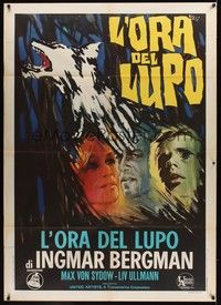 4a388 HOUR OF THE WOLF Italian 1p '68 Ingmar Bergman, Liv Ullmann, different art by Tino Avelli!