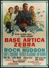 4a389 ICE STATION ZEBRA Italian 1p '69 Rock Hudson, Jim Brown, Ernest Borgnine, Cinerama!