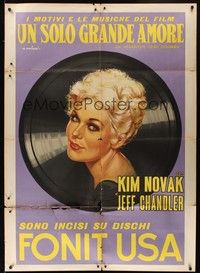 4a396 JEANNE EAGELS Italian 1p '57 great different artwork of Kim Novak as the tragic actress!