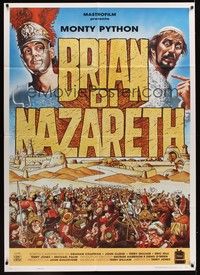 4a410 LIFE OF BRIAN Italian 1p '91 Monty Python, he's not the Messiah, great different art!