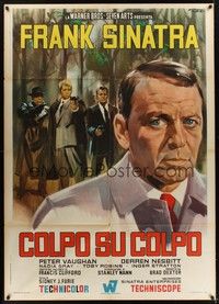 4a424 NAKED RUNNER Italian 1p '67 completely different art of Frank Sinatra by Giuliano Nistri!