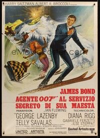 4a428 ON HER MAJESTY'S SECRET SERVICE Italian 1p R70s George Lazenby's only appearance as James Bond
