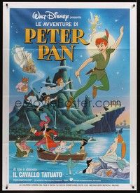 4a434 PETER PAN Italian 1p R87 Walt Disney animated cartoon fantasy classic!