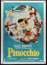 4a436 PINOCCHIO Italian 1p R80s Disney classic cartoon about a wooden boy who wants to be real!