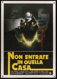 4a438 PROM NIGHT Italian 1p '80 completely different horror artwork by Enzo Sciotti!