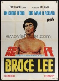 4a441 REAL BRUCE LEE Italian 1p '73 Hong Kong kung fu documentary, different image of the legend!