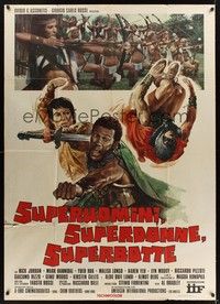 4a472 SUPERSTOOGES VS. THE WONDERWOMEN Italian 1p '74 super-fantastic conquests of adventure!