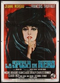 4a515 BRIDE WORE BLACK Italian 2p '68 Francois Truffaut's La Mariee Etait en Noir, Jeanne Moreau!