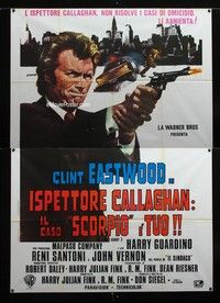 4a527 DIRTY HARRY Italian 2p R70s great artwork of Clint Eastwood firing gun by P. Franco